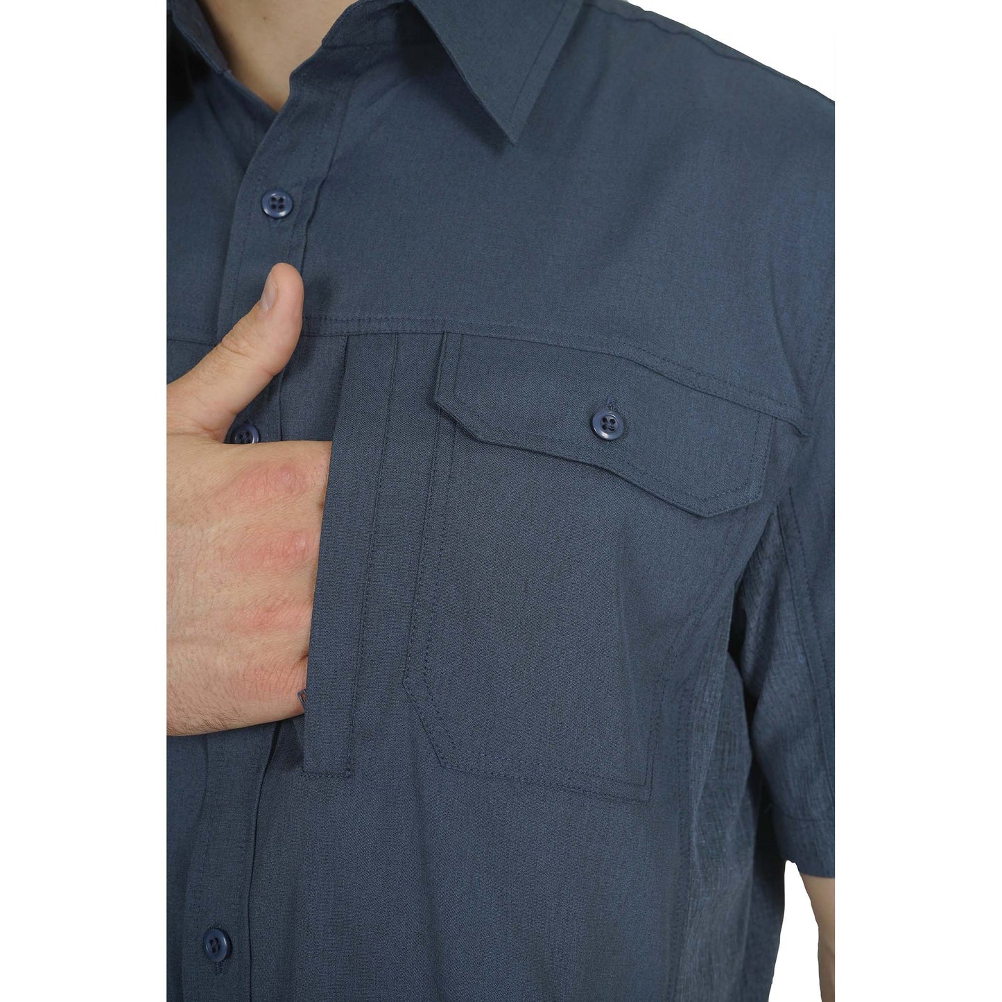 Button Down Sun Protection Shirt with Mesh Panels